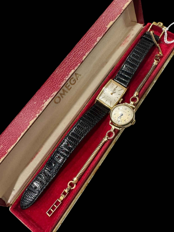 Lady's Omega De Ville wristwatch and another watch (2).