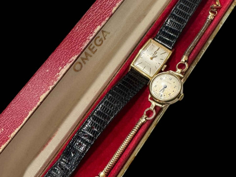 Lady's Omega De Ville wristwatch and another watch (2).
