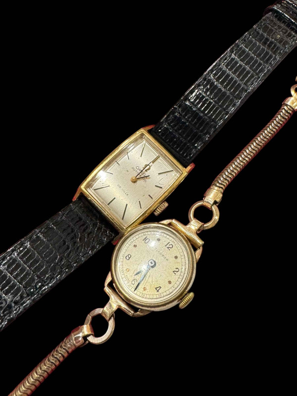 Lady's Omega De Ville wristwatch and another watch (2).