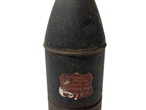 Tinplate model of WWI shell, 24cm.