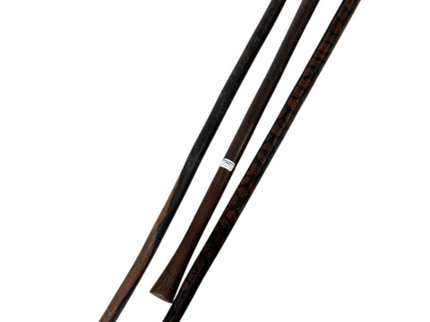 African knob kerrie, club stick and walking stick (3).
