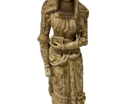 Royal Doulton C Noke Mephistopheles and Marguerite figure, 32cm. thumbnail