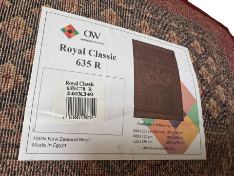 As new Royal Classic 635R carpet, 3.40 x 2.40m. thumbnail