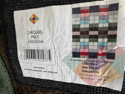 As new Chequers Multic carpet, 2.35 x 1.60m. thumbnail