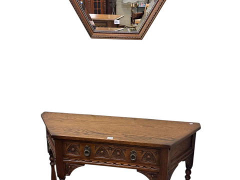 Old Charm canted corner single drawer console table 77 x 107 x 32.5cm...