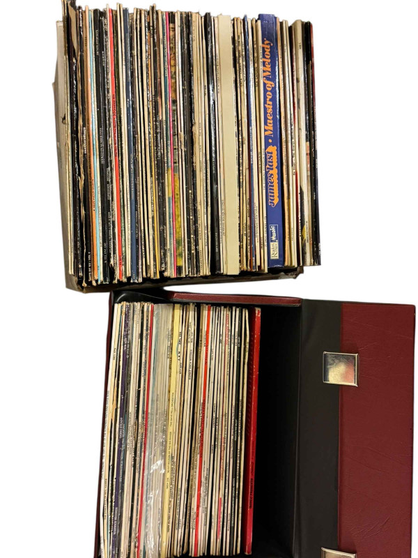 Vintage Ferguson radiograph and collection of records.