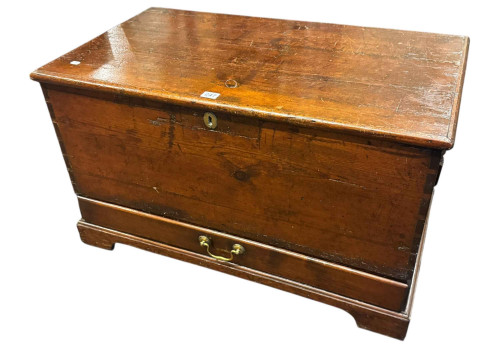 19th Century trunk with base drawer 51 x 84 x 47cm.