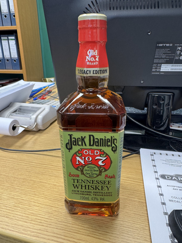 Six bottles of Jack Daniels Legacy Edition Old No 7.