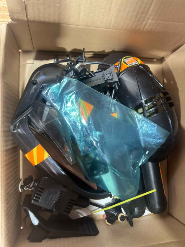 Action Man figures and accessories including tank, pursuit craft, etc.
