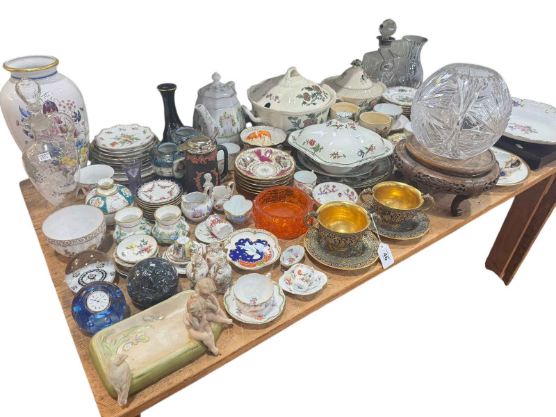 Large collection of assorted china and glass, cabinet cups and saucers, tureens, etc.