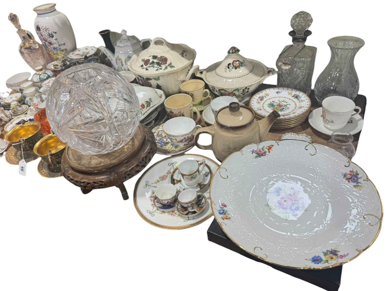 Large collection of assorted china and glass, cabinet cups and saucers, tureens, etc.