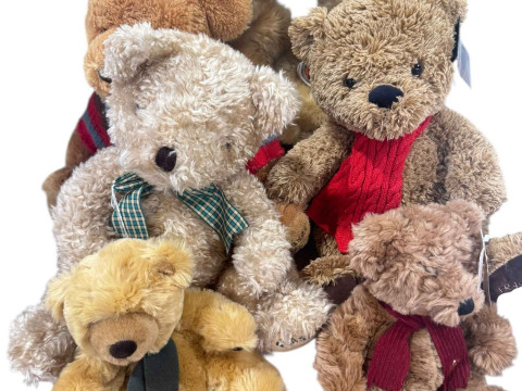 Collection of seven Fraser bears.