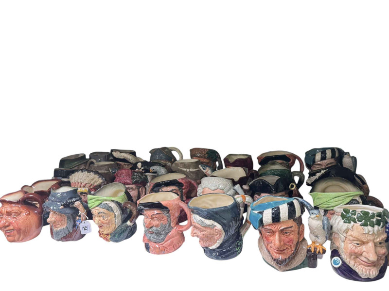 Large collection of mostly Royal Doulton character jugs, over 25.