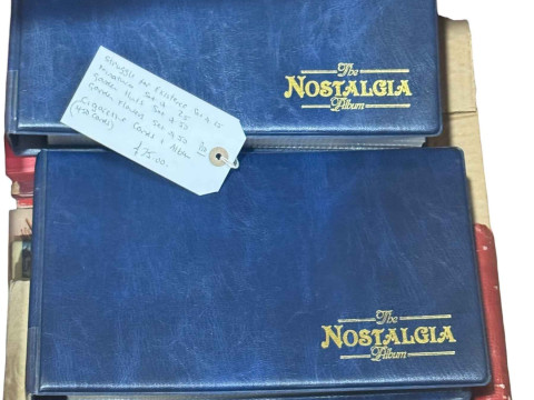 Cigarette cards and albums, stamps, etc.