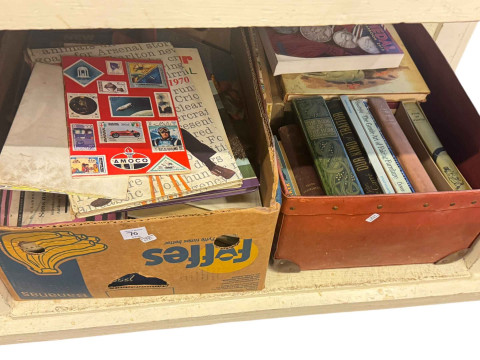 Eight boxes of assorted books including Giles, Collectors Guides, etc. thumbnail