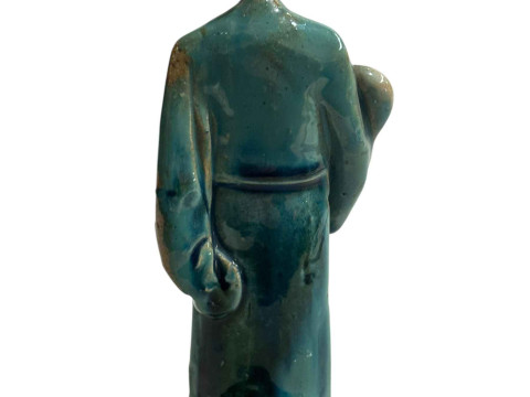 Chinese glazed Mudman figure, 18cm. thumbnail