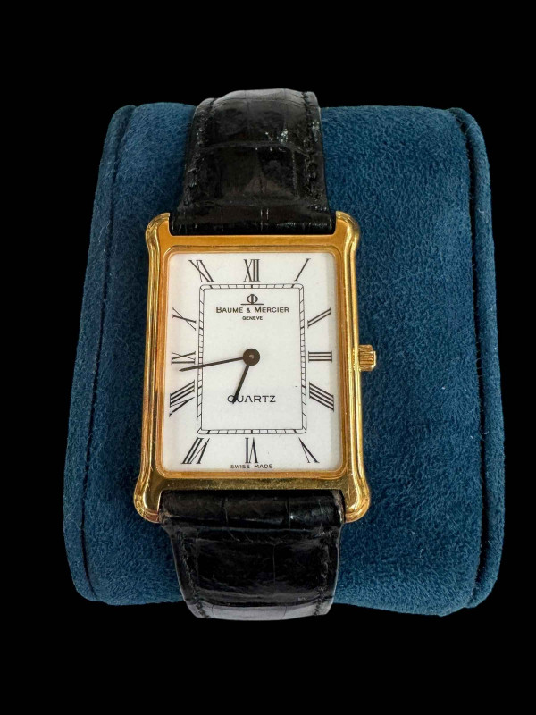 Baume & Mercier 18 carat yellow gold quartz wristwatch.