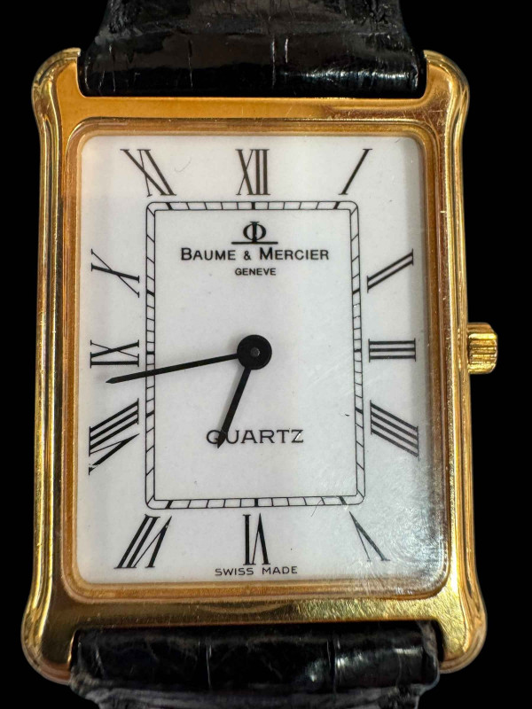 Baume & Mercier 18 carat yellow gold quartz wristwatch.