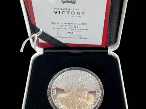East India Company 'Victory' 1oz silver proof coin 1793/2500.