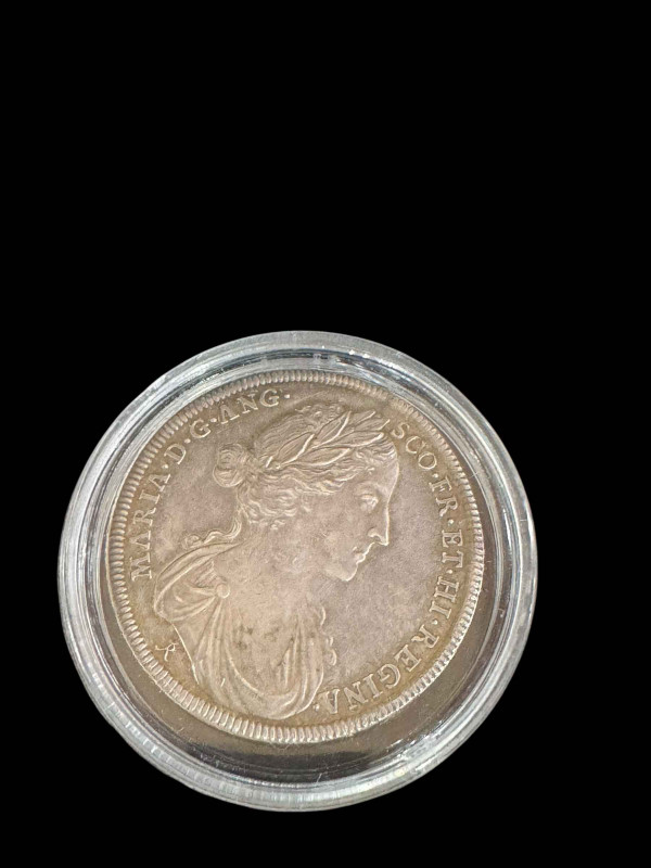King James II 1685 silver Coronation medal with certificate.