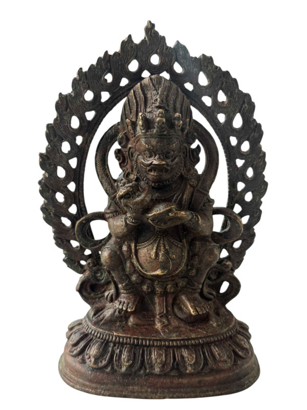Tibetan bronze depicting Deity of Mahakala, 17cm.