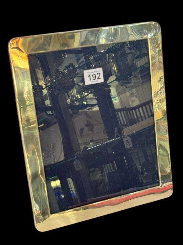Large silver easel photograph frame, London 1994, 30cm by 25cm.