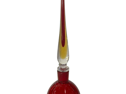 Murano Sommerso glass bottle and stopper in the manner of Antonio Da Ros,...