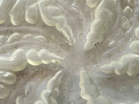 R Lalique glass bowl decorated with leaping dogs, 24cm diameter. thumbnail