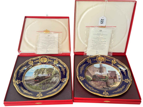 Pair limited edition Spode railway plates, boxed with certificates.