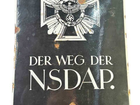 German enamel sign for The National German Socialist Workers Party.