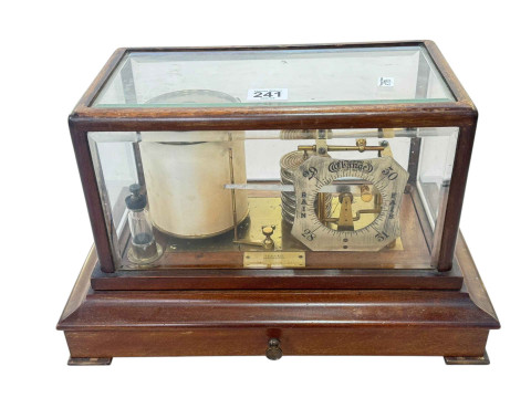 19th Century mahogany cased barograph.