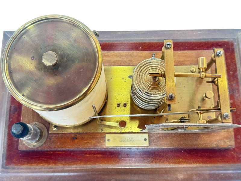 19th Century mahogany cased barograph.