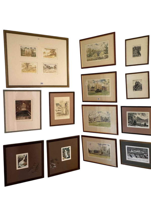 Collection of thirteen various framed limited edition and other prints including John Degnan.