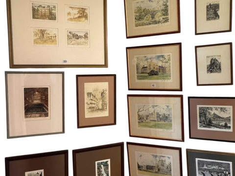 Collection of thirteen various framed limited edition and other prints...