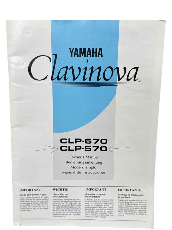 Yamaha CLP 570 Clavinova, 81cm by 140cm by 49cm.