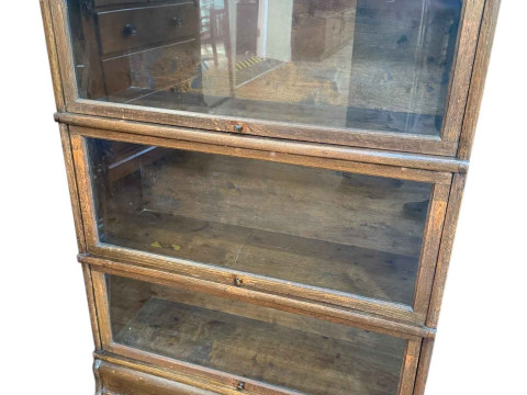 Early 20th Century Globe Wernicke style three height stacking bookcase,...