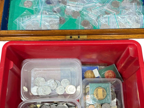 Two boxes of British coinage including possible collectors editions.