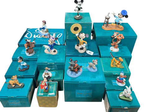 Boxed Walt Disney Classic figures including Mickey and Minnie Mouse pieces...