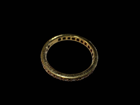 18 carat yellow gold and diamond full eternity ring, size M. thumbnail