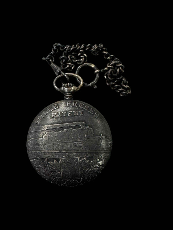 Wille Freres Patent railway pocket watch with albert.