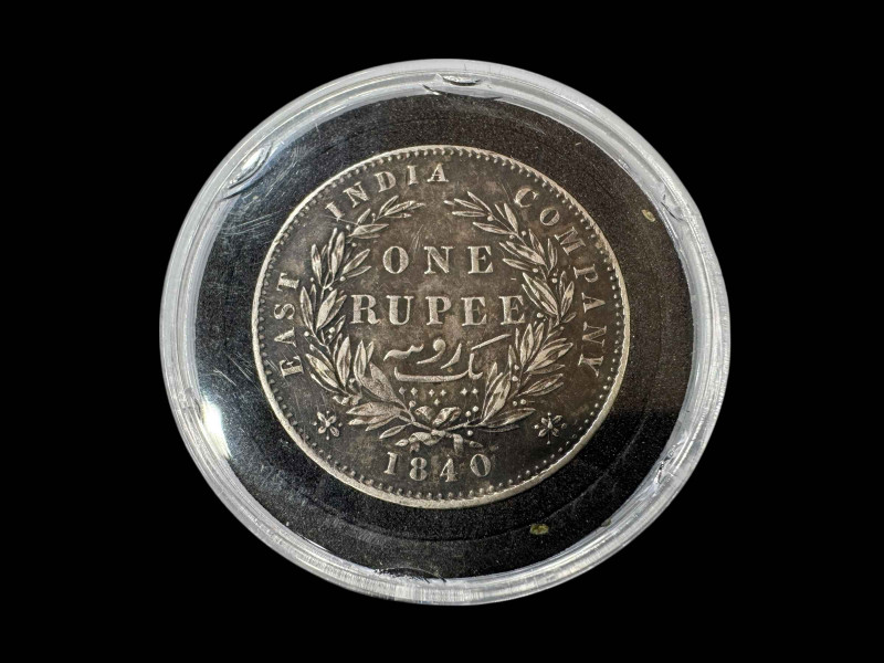 Victoria India silver one rupee 1840.