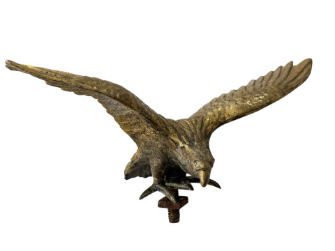 Brass eagle car bonnet mascot.