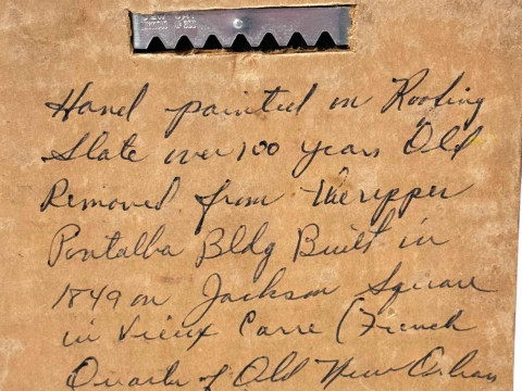 Miriam Ragan hand painted tile featuring ducks in flight over a lake, 20cm by 15cm. thumbnail