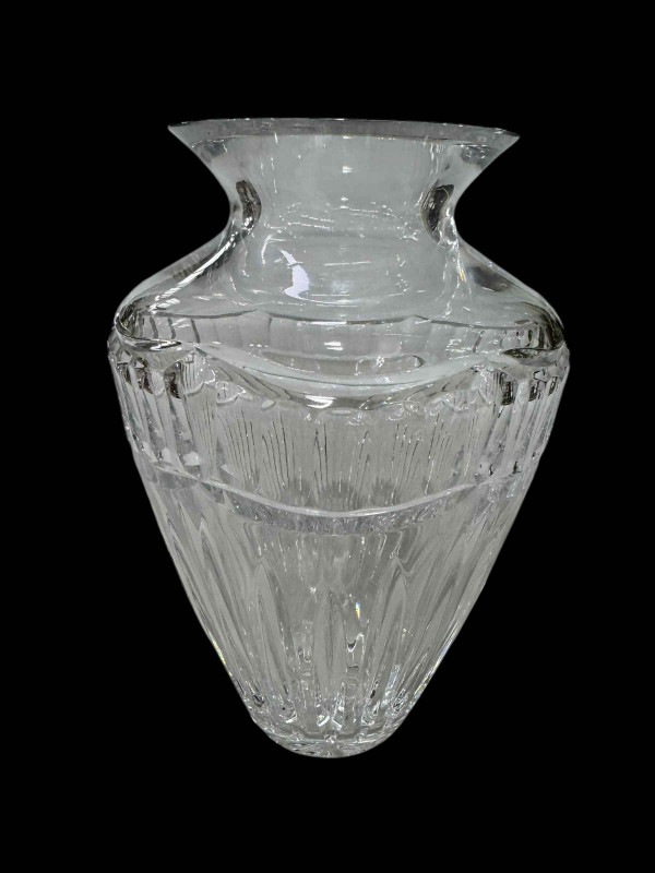 Large Waterford Crystal Pompeii Collection flower vase, 25.5cm.