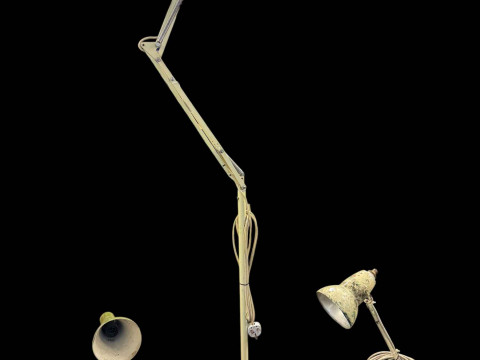 Angle Poise standard lamp and two Angle Poise desk lamps.