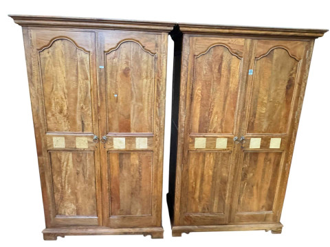 Pair Barker & Stonehouse Flagstone double door wardrobes, each 198cm by...