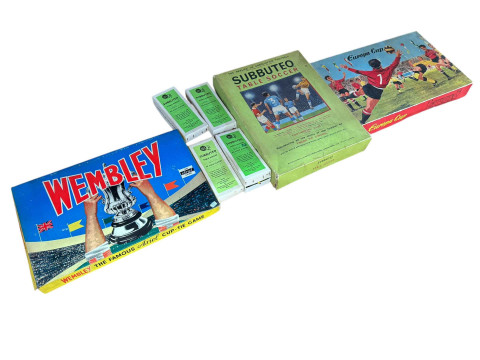 Subbuteo table soccer and four teams, Wembley 'The Famous Ariel Cup-Tie...