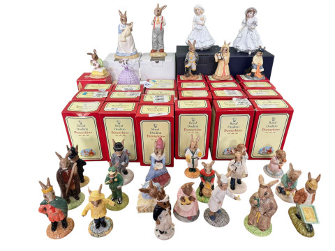 Collection of Royal Doulton Bunnykins characters, two Royal Worcester...