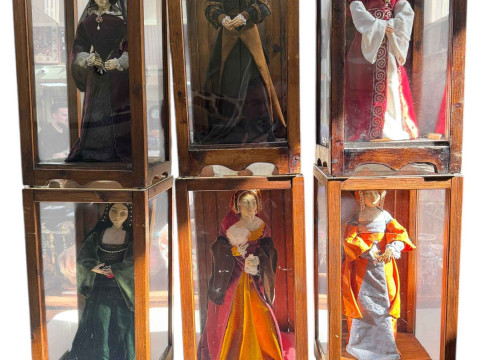 Doncaster Museum Service, set of six wax models of Henry VIII wives, each...