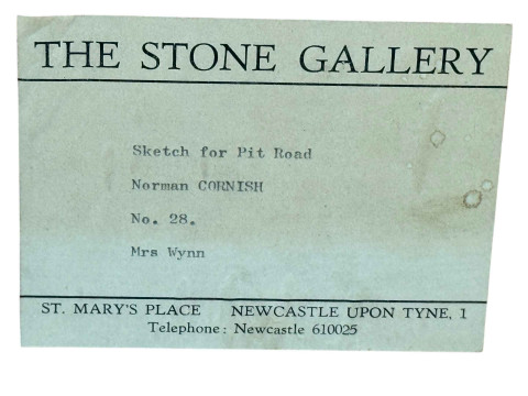 Norman Cornish, Sketch for Pit Road, oil on paper, framed, 34cm by 41cm including frame, Gallery label verso. *ARR (Artists Resale Royalty Charge) may apply to this lot*. thumbnail